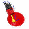 Automatic Quail/Chicken Drinker Yellow Nipple Waterer (Red/Blue)