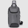 BANGE Men Security USB Chest Bag Portable Outdoor Shoulder Bag(Grey)