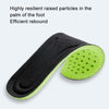 1pair High Elasticity Breathable Sweat Absorbent Shock Absorbent Cuttable Insoles, Size: 43-44(Green+Black)