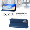 For Samsung Galaxy A22 4G RC01 Dual-Folded Magnetic Suction RFID Leather Phone Case(Dark Blue)