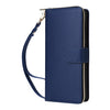 For Samsung Galaxy S22 Ultra 5G Nine-card Slots Zipper Wallet Bag Leather Phone Case(Blue)