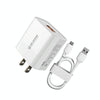 WK WP-U57 18W Speed QC3.0 Fast Charger + USB to Type-C / USB-C Data Cable, Plug Type:US Plug