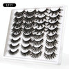 16pairs /Box Natural Long False Eyelashes Fluffy 3D Mink Lashes, Spec: L111 (4 Mixed)