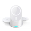 LFX-179 Magnetic Vertical 3 in 1 Wireless Charging Bracket for Smartphone iWatch AirPods(White)