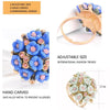 Fashion Ceramic Flower Ring for Women Adjustable Wedding Rings Jewelry(Red)