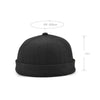 G12788 Iron Mark Street Melon Skullcap Retro Flanged Landlord Hat without Eaves, Size: 58cm(Dark Blue)