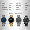 CRRJU 5005 Men Steel Strap Watch Simple Business Personalized Waterproof Watch With Calendar Display(Golden)