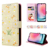 For Samsung Galaxy A24 5G Bronzing Painting RFID Leather Phone Case(Yellow Daisy)