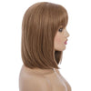 Wig-435A Brown Ladies High Temperature Silk Short Wig Chemical Fiber Headgear