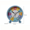 Children Educational Alarm Clock Desktop Mute Small Clock With Night Light, Style: Blue