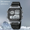 SKMEI 1998 Transparent Shell Ice Sensor Outdoor Sports Waterproof Multi-function Watch(White)