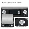 Small Kitchen Food Scale Stainless Steel Electronic Kitchen Scale 5kg/1g (Battery English Version White)