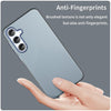 For Samsung Galaxy A55 5G Frosted Translucent TPU Hybrid PC Full Coverage Phone Case(Dark Blue)