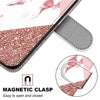 For Alcatel 1L (2021) Coloured Drawing Cross Texture Horizontal Flip PU Leather Case with Holder & Card Slots & Wallet & Lanyard(Pink Stone Texture)