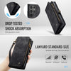 For Samsung Galaxy S25 Ultra 5G CaseMe 008 Detachable Multifunctional Leather Phone Case(Black)
