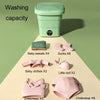 4.5L Mini Portable Folding Household Washing Machine Underwear Washer, Color: Fruit Pink(UK Plug)