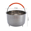 Stainless Steel Steaming Basket Plug-in Silicone Handle Pressure Cooker Steamer Kitchen Cooker Accessories, Typle:3 Quarts