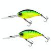 CB033/B 2pcs Inner Laser Deep Dive Sea Fishing Rock Fat Fake Bait Plastic Stiff Bait