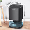 1L 36W Air Dehumidifier for Home Damp Drying Clothes with 7 colors Light US Plug(Black)