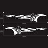 2 PCS/Set D-964 Skull Flame Pattern Car Modified Decorative Sticker(White)