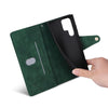 For Samsung Galaxy S25 Ultra 5G Rivet Buckle 9 Cards Three Fold Leather Phone Case(Green)