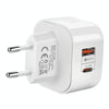 YSY-6087 20W PD + QC 3.0 Dual Ports Travel Charger Power Adapter, EU Plug