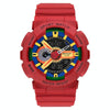SANDA Outdoor Leisure Waterproof Multifunctional Luminous Electronic Watch(Sand Tomato Red Men)