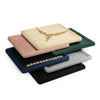 30x22x1.8cm Jewelry Tray Ring Rectangular Empty Plate Earrings Necklace Jewelry Display Plate(Khaki)