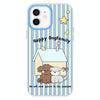 For iPhone 12 Skin Feeling Jelly TPU Hybrid PC Phone Case(Dog Blue)