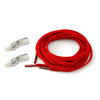 1 Pair SLK28 Metal Magnetic Buckle Elastic Free Tied Laces, Style: Silver Magnetic Buckle+Red Shoelaces