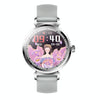 KC06 Women Menstrual Period Smart Watch Bracelet, Blood Pressure / Heart Rate Monitoring, Silicone Strap(Silver)