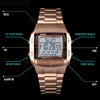 SKMEI 1381 Multifunctional Men Outdoor Business Sport Noctilucent Waterproof Digital Wrist Watch(Rose Gold)