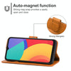 Leather Phone Case For Alcatel 3L 2021 / 1S 2021 / Vodafone Smart V12(Brown)