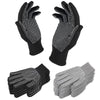 5pairs Outdoor Breathable Non-slip Particle Silicone Hiking Riding Nylon Gloves Thin Mittens(Black)