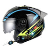 KUQIBAO Motorcycle Smart Bluetooth Sun Protection Double Lens Safety Helmet, Size: M(Bright Black Phantom Fiber+Gray Tail)