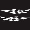 2 PCS/Set D-943 Checkered Flag Pattern Car Modified Decorative Sticker(White)