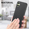 For Samsung Galaxy A04 4G Twill Fabric Leather Skin Back Phone Case(Black)