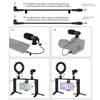 PULUZ 4 in 1 Vlogging Live Broadcast 4.7 inch 12cm Ring LED Selfie Light Smartphone Video Rig Handle Stabilizer Aluminum Bracket Kits with Microphone + Tripod Mount + Cold Shoe Tripod Head