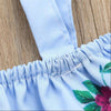Summer Print Sleeveless Sling T-Shirt for Children, Size:70CM(Blue)