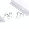 S925 Sterling Silver Simple Style Lines Women Earrings