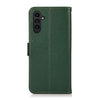 For Samsung Galaxy A26 5G KHAZNEH Side-Magnetic Litchi Genuine Leather RFID Phone Case(Green)