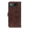 For Asus Zenfone 7 Magnetic Crocodile Texture Horizontal Flip Leather Phone Case(Brown)