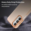 For Samsung Galaxy A15 4G Frosted Translucent TPU Hybrid PC Full Coverage Phone Case(Orange)