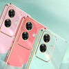 For Realme Note 60 4G XINLI Straight 6D Plating Gold Edge TPU Phone Case(Hawthorn Red)
