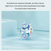 S925 Sterling Silver Blue Flower Glass Beads DIY Jewelry(SCC2737)