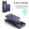 For iPhone 13 DG.MING K1 MagSafe Detachable Wallet RFID Back Cover Phone Case(Purple)