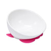 Ceramic Dog Bowl with Non-Slip Mat, White/Red, 150ml
