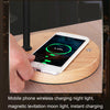 Magnetic Suspension Moon Lamp Wireless Charging Mobile Phone 3D Night Light Table Lamp US Plug(Silver Pole)