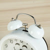 Children Cute Alarm Clock Students Bedside Metal Bell Clock(Red)