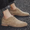 British Style Casual Shoes Suede Oxford Leather Men Shoes, Size:41(Khaki)